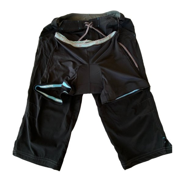 Novara Cycling Pants Crop Large Women's Capri Padded Liner Black Embroidered - Picture 4 of 16